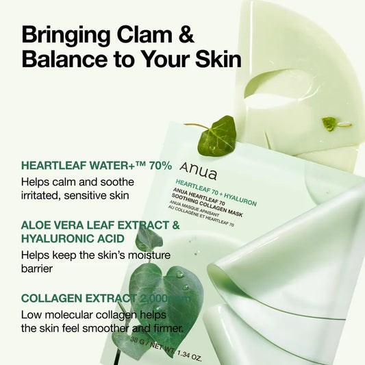 Anua - Collagen Mask Heartleaf + Hyaluron