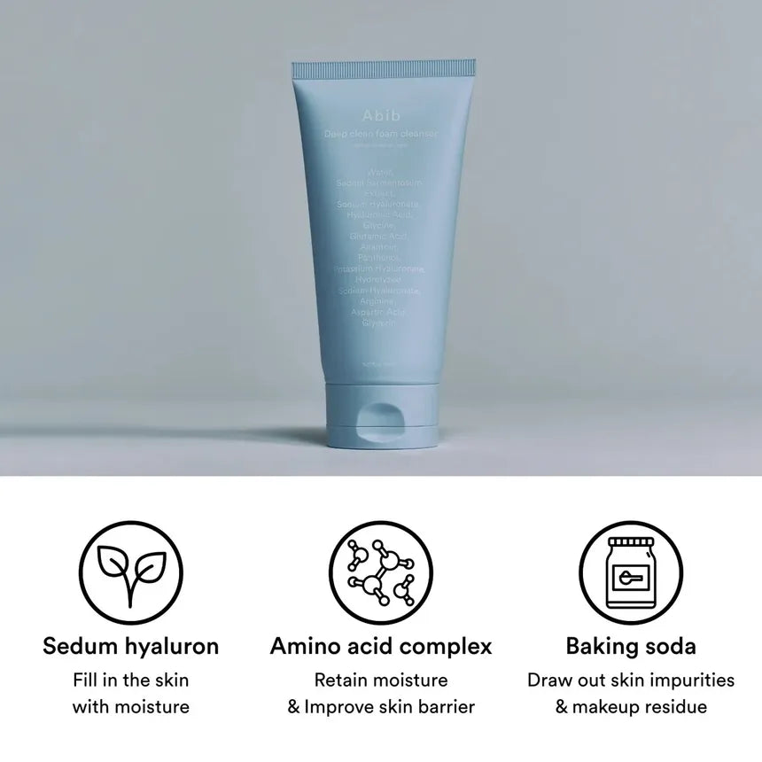 Abib - Deep Clean Foam Cleanser Sedum Hyaluron Foam